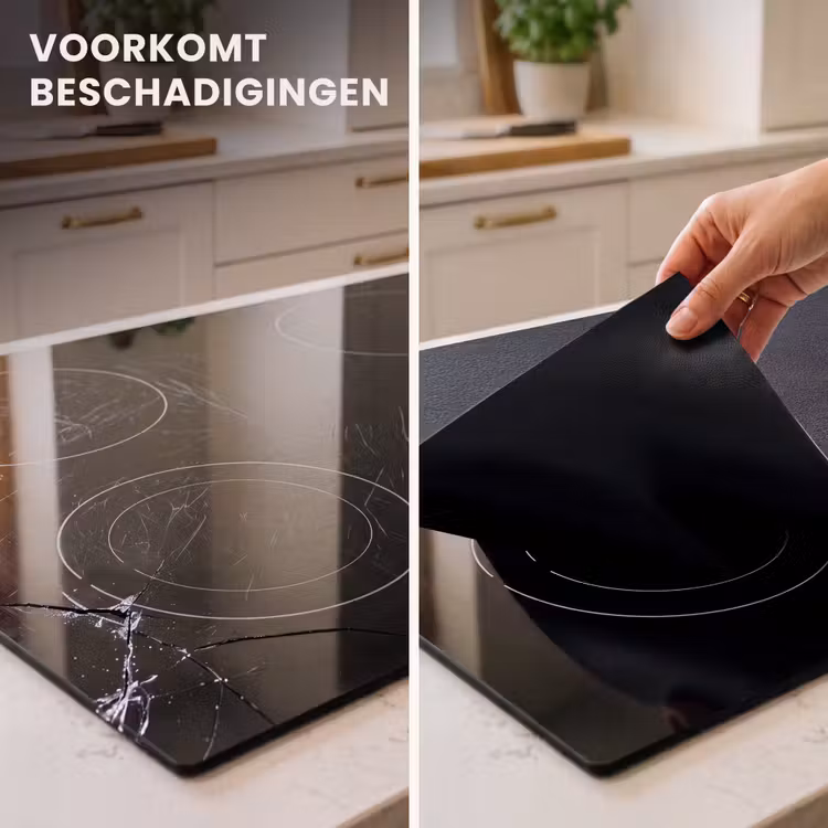 Inductie beschermer - Diep Antraciet Textuur — 1