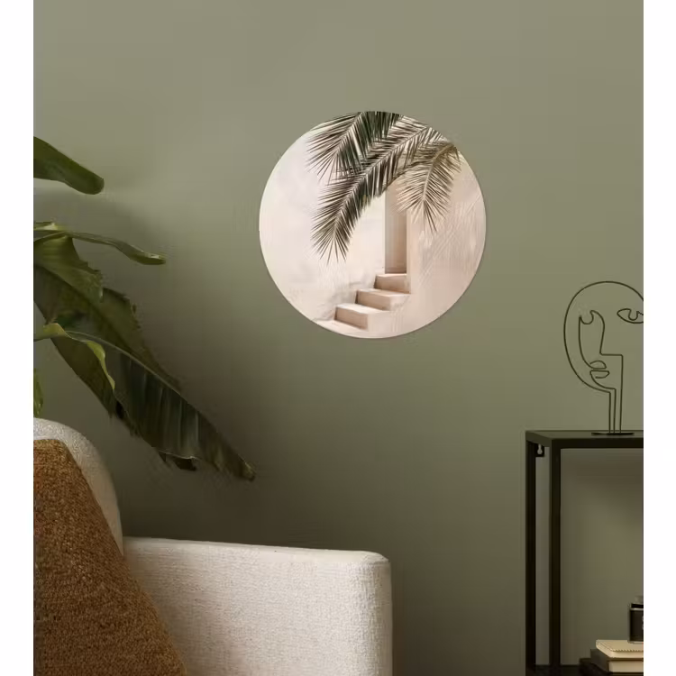 Behangcirkel - Palmboom - Schaduw - Trap - Beige — 3