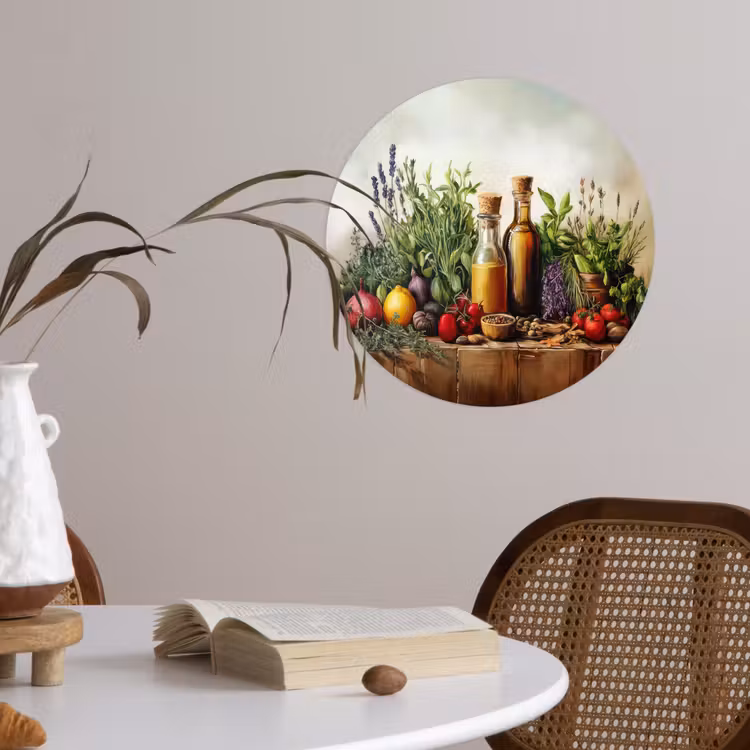 Behangcirkel - Stilleven - Kruiden - Specerijen - Fruit - Kleurrijk — 4