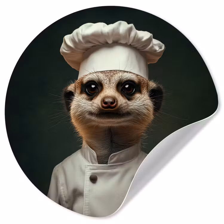 Behangcirkel - Dier - Kok - Stokstaartje — 1