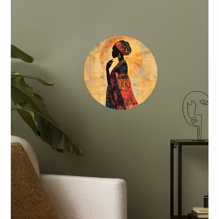 Behangcirkel - Vrouw - Silhouet - Patronen - Sierlijk — 3