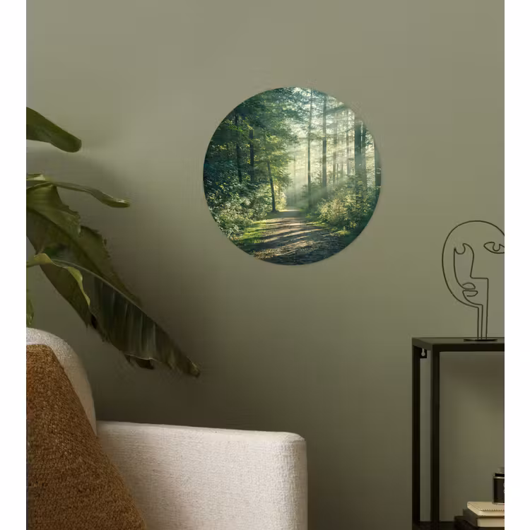 Behangcirkel - Bos - Pad - Zon - Bomen - Groen - Natuur — 3