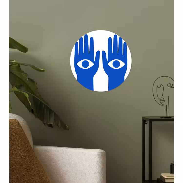 Behangcirkel - Handen - Twee - Ogen - Blauw — 3