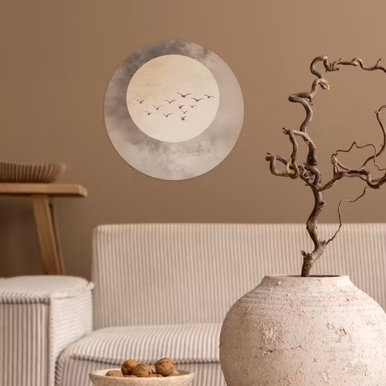 Behangcirkel - Vogel - Beige - Japandi — 2