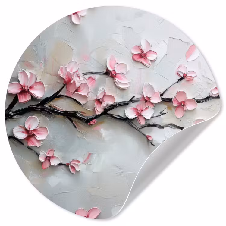 Behangcirkel - Bloesem - Kunstzinnig - Roze - Sakura — 1