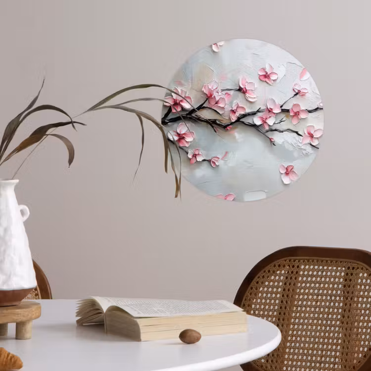 Behangcirkel - Bloesem - Kunstzinnig - Roze - Sakura — 4