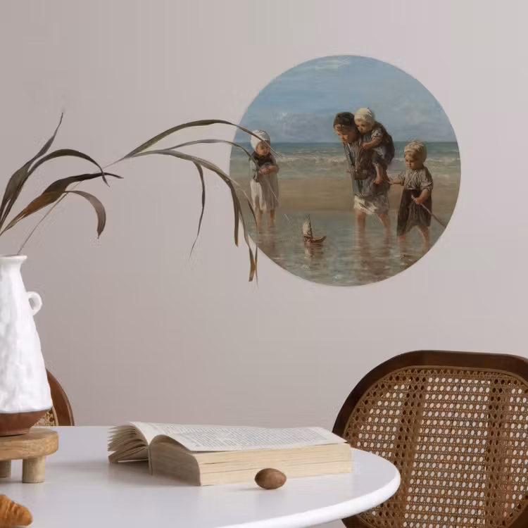 Behangcirkel - Kinderen der zee - Schilderij van Jozef Israëls — 4