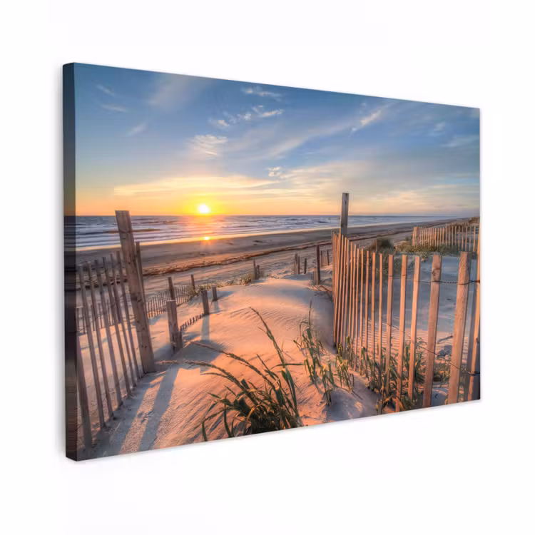 Buiten canvas - Zonsondergang Achter de Duinen — 1