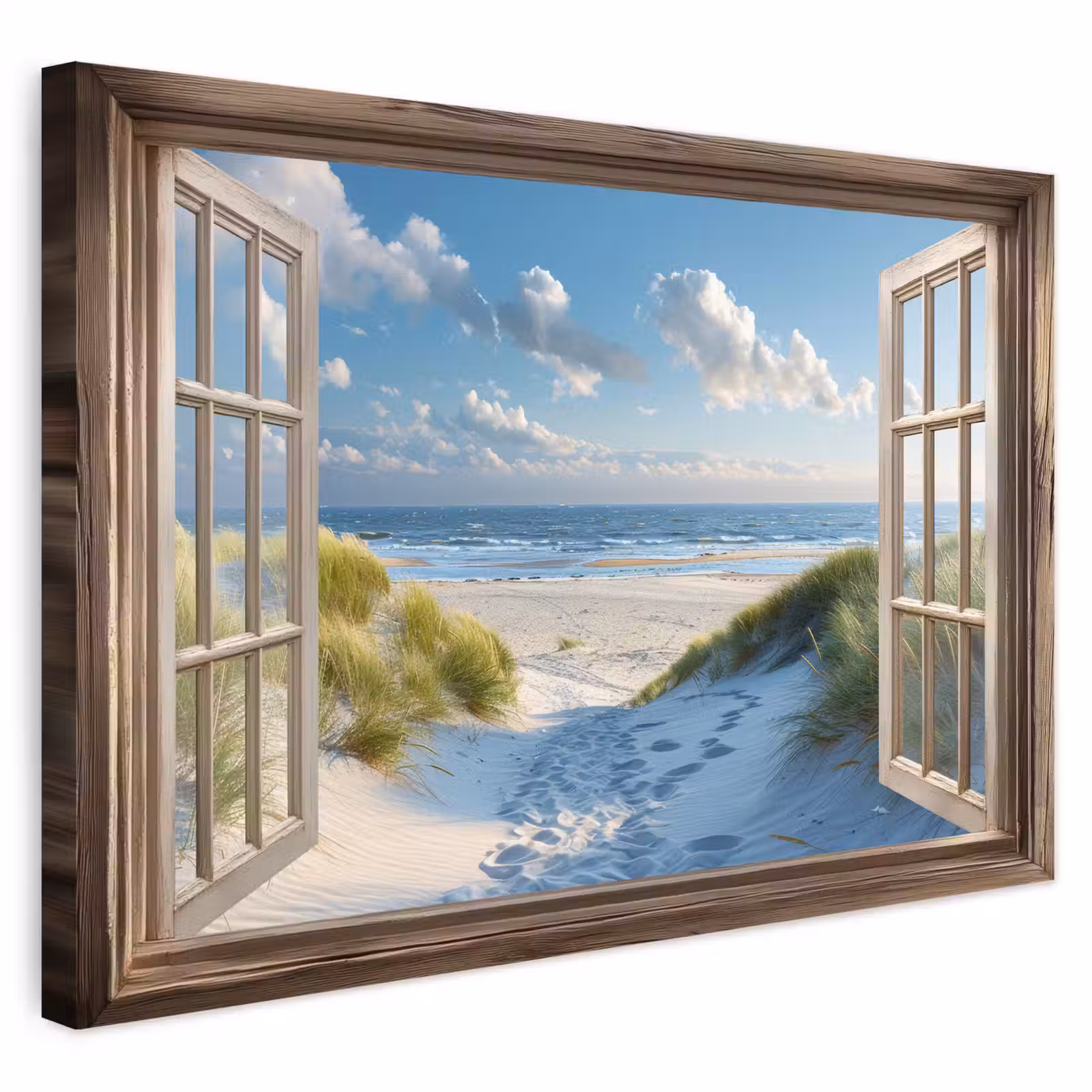 Buiten canvas - Doorkijk - Strand - Raam - Duinen - Zee — 1