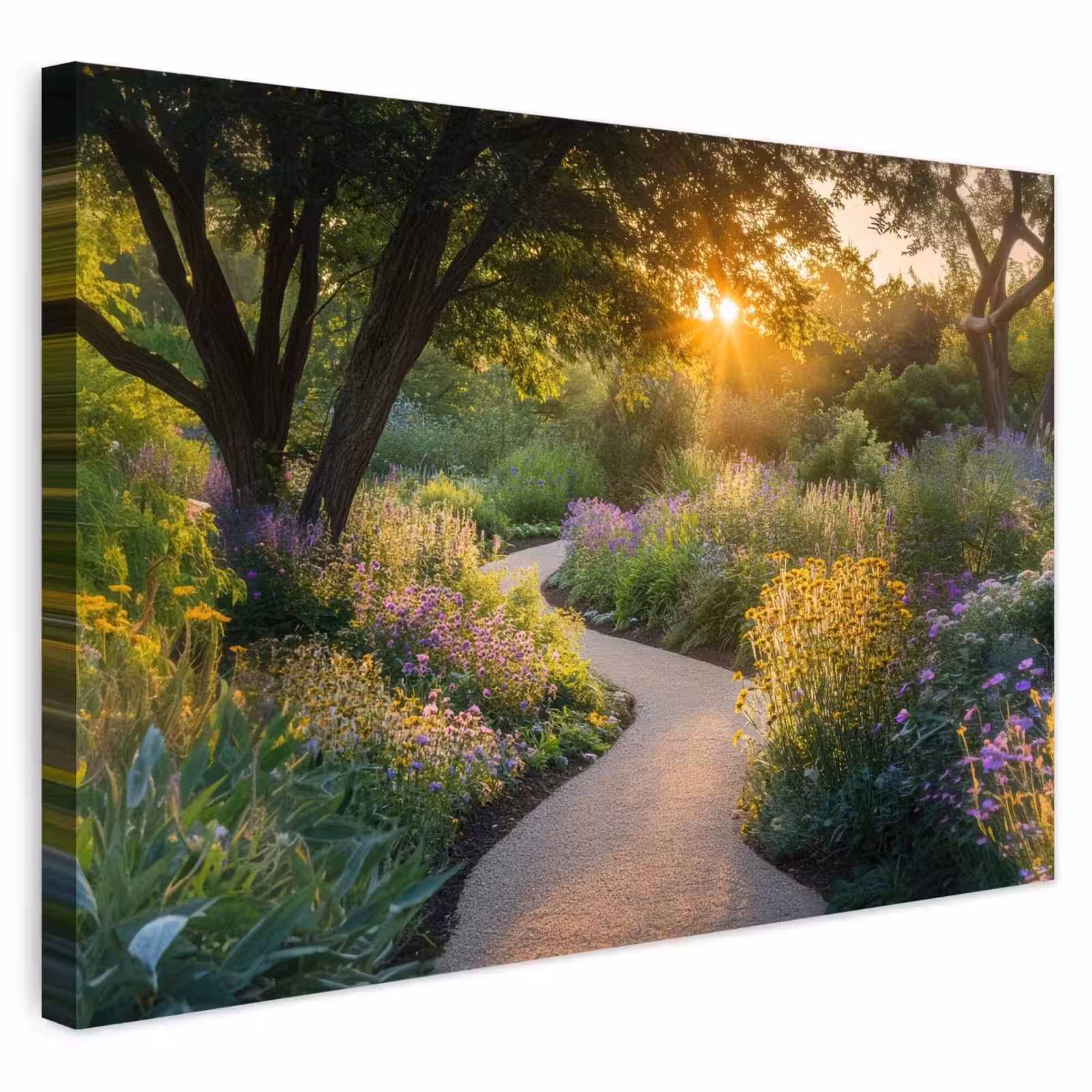 Buiten canvas - Pad - Bloemen - Park — 1