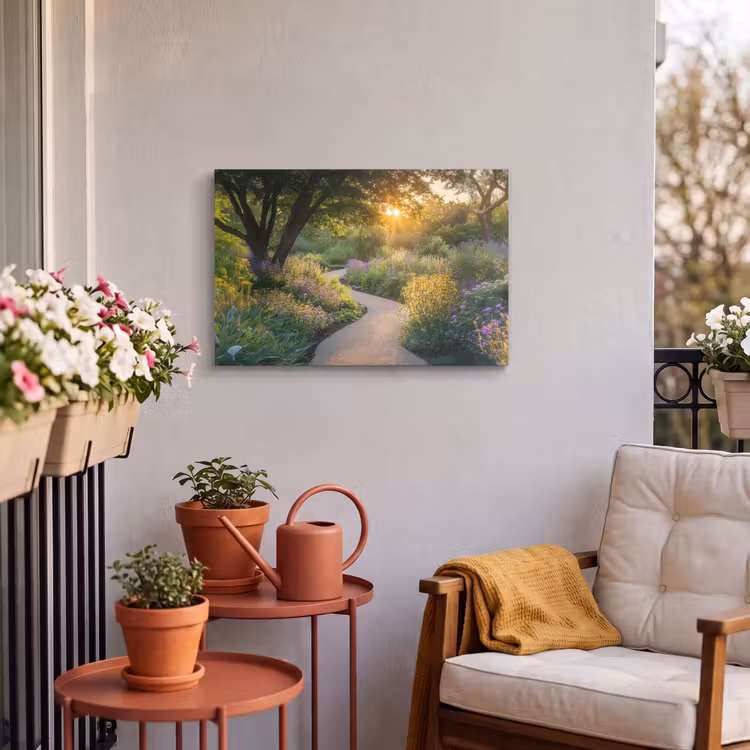 Buiten canvas - Pad - Bloemen - Park — 3