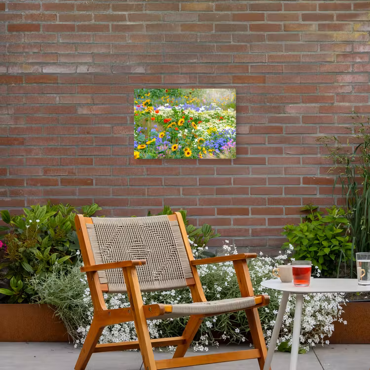 Buiten canvas - Zomerbloemen in volle bloei — 2