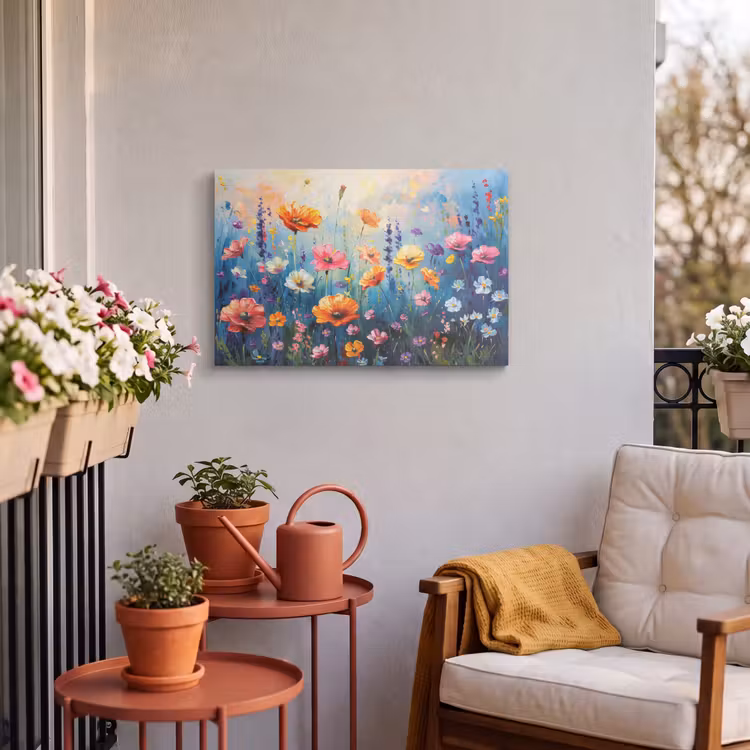 Buiten canvas - Bloemen - Natuur - Waterverf - Kunst — 3