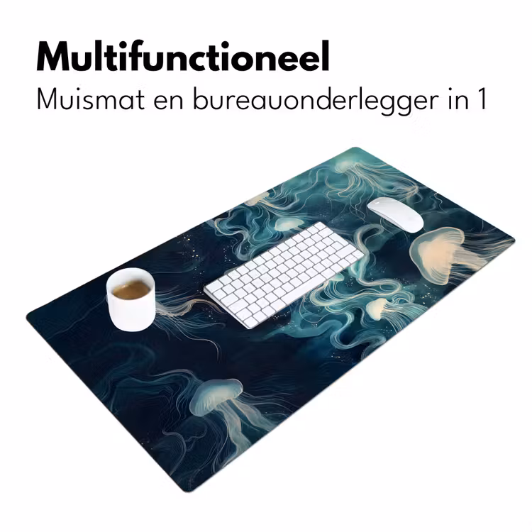 Bureau onderlegger - Kwallen - Zee - Wit - Golven — 6