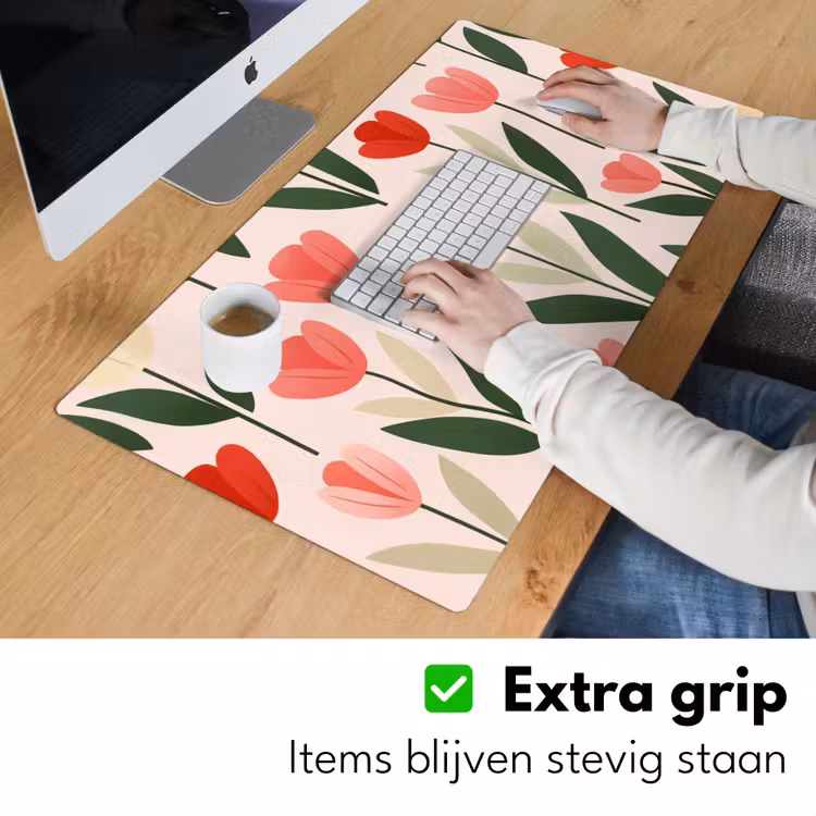 Bureau onderlegger - Tulpen - Modern - Roze — 5