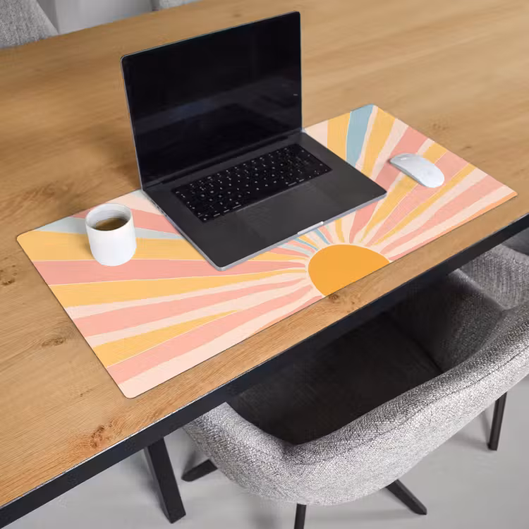 Bureau onderlegger - Illustratie - Zon - Pastelkleuren — 2