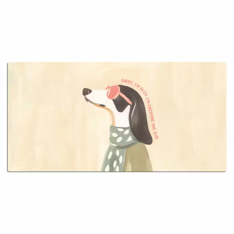 Bureau onderlegger - Quote - Hond - Zonnebril — 1