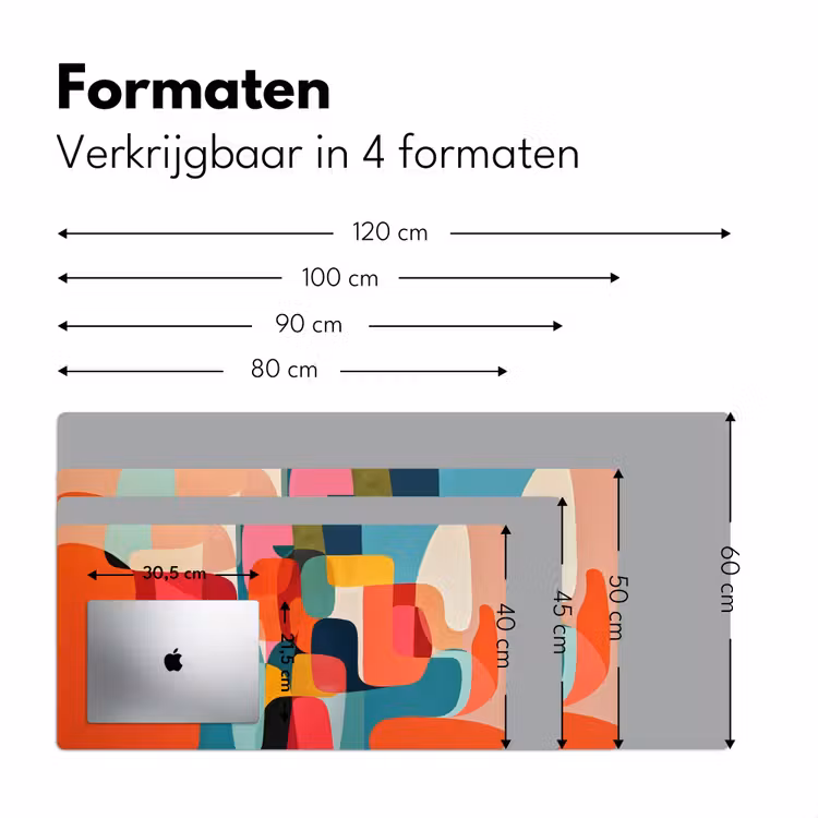 Bureau onderlegger - Vormen - Kleurrijk - Abstract - Vlakken — 7