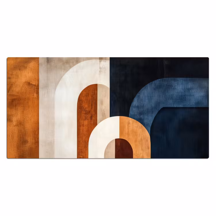 Bureau onderlegger - Abstract - Vormen - Donkerblauw — 1