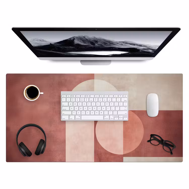 Bureau onderlegger - Figuren - Abstract - Roze — 3