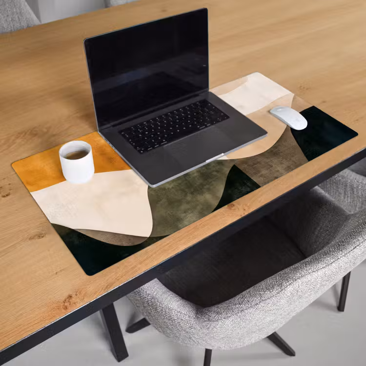 Bureau onderlegger - Vormen - Okergeel - Abstract — 2