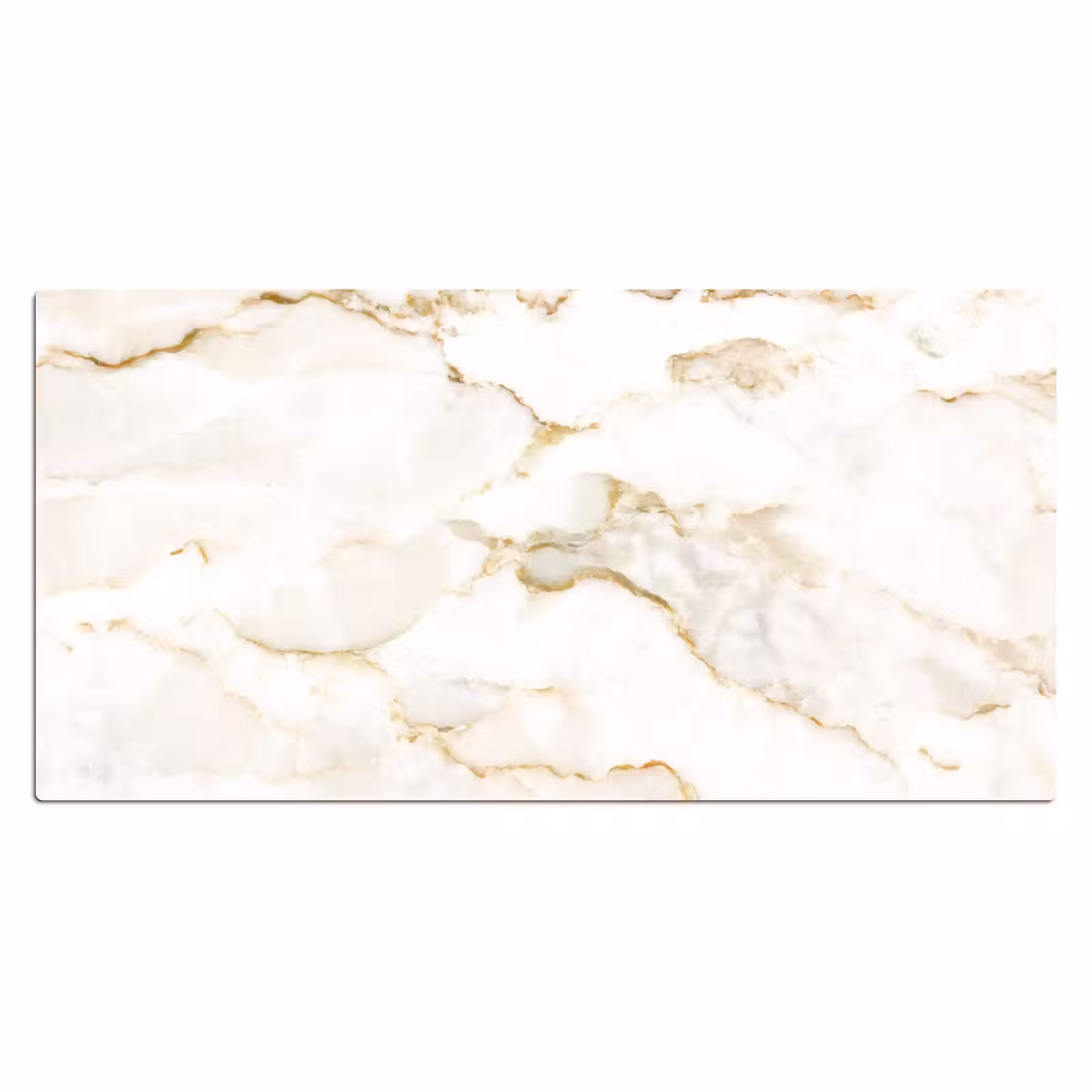 Bureau onderlegger - Marmer - Kalk - Goud - Luxe - Marmerlook - Wit — 1
