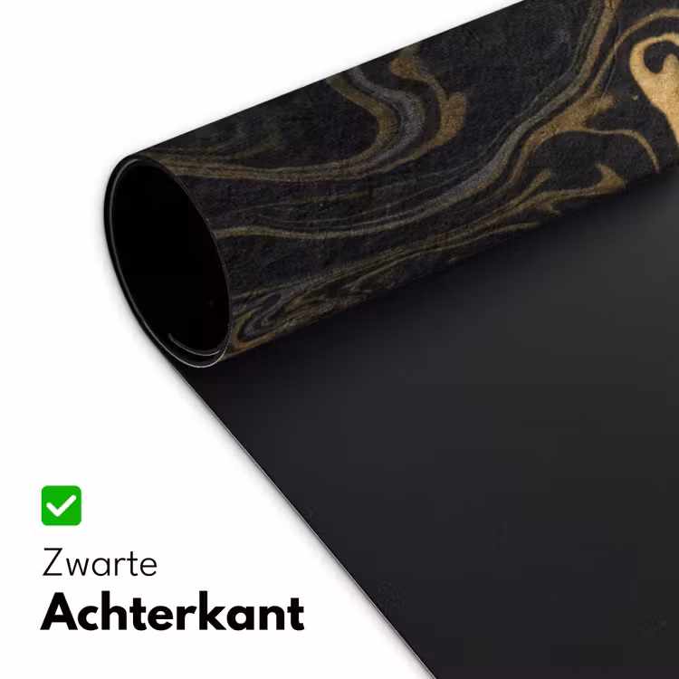 Bureau onderlegger - Marmer - Textuur - Grijs - Goud - Marmerlook - Luxe — 4