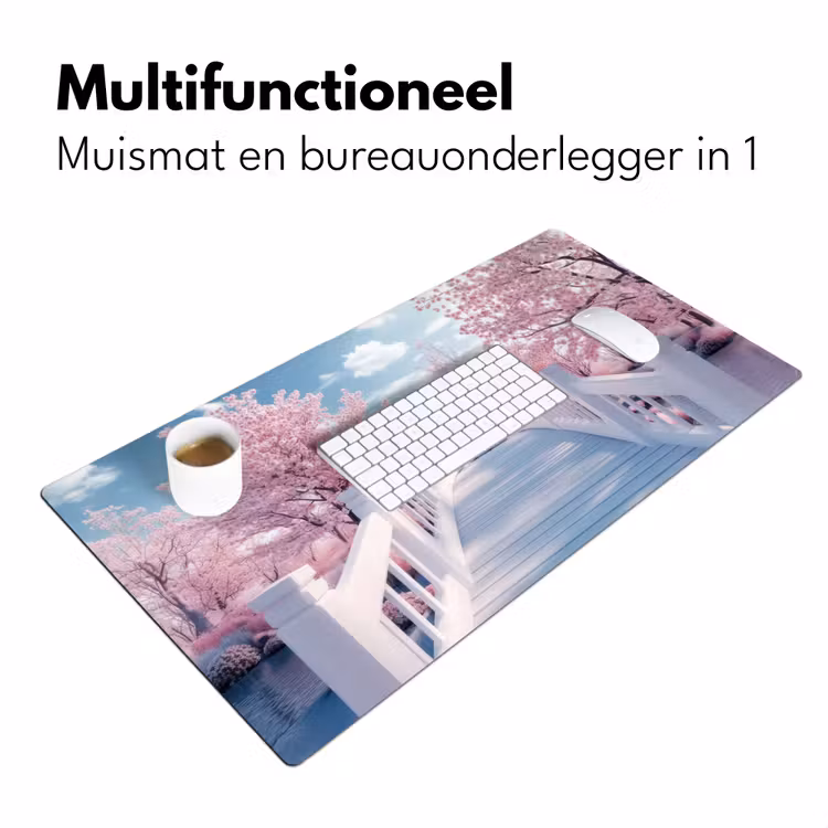 Bureau onderlegger - Brug - Kersenbomen - Wit — 6
