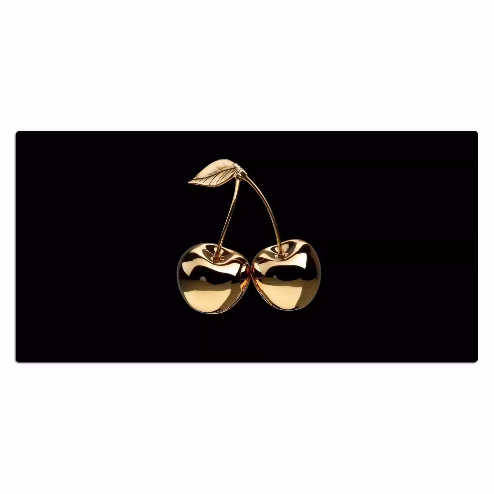 Bureau onderlegger - Kersen - Zwart - Goud - Chrome — 1