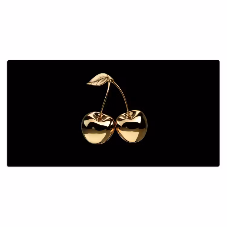 Bureau onderlegger - Kersen - Zwart - Goud - Chrome — 1