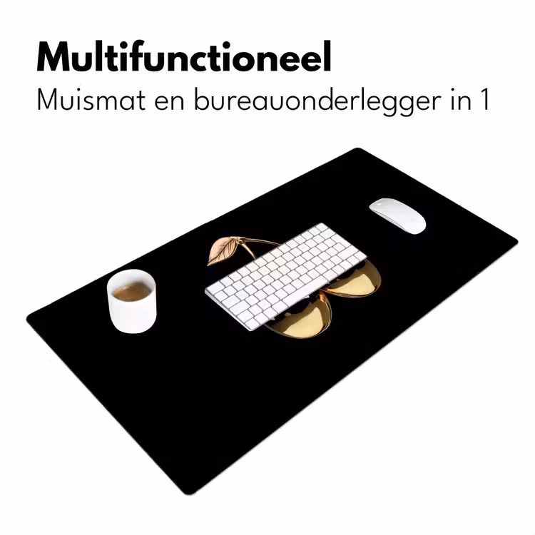 Bureau onderlegger - Kersen - Zwart - Goud - Chrome — 6