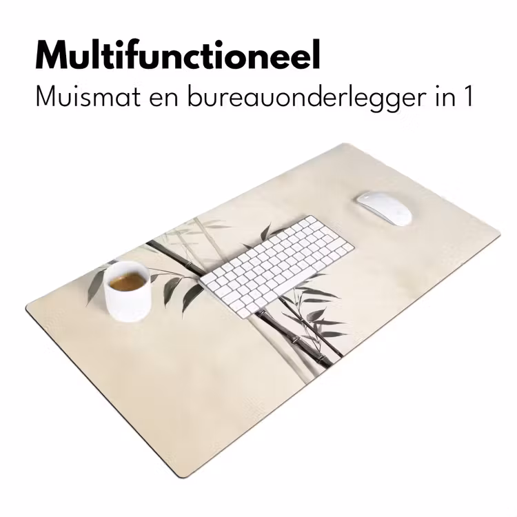 Bureau onderlegger - Japandi - Bamboe - Beige — 6