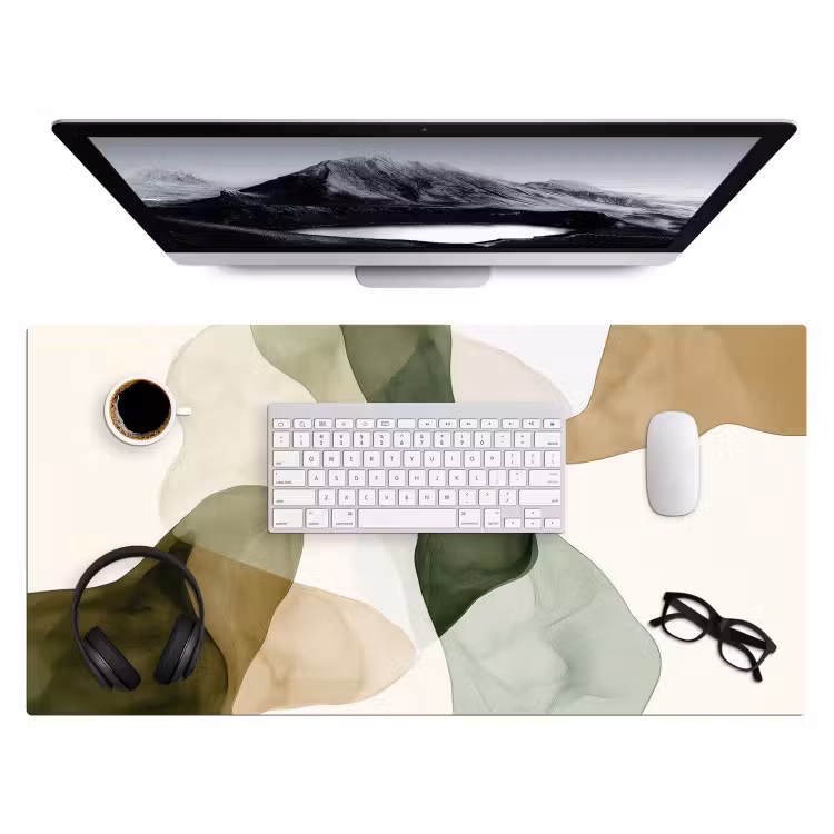 Bureau onderlegger - Japandi - Abstract - Groen — 3