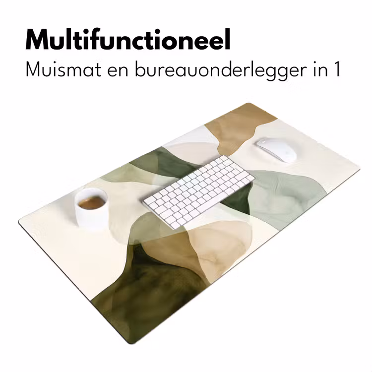 Bureau onderlegger - Japandi - Abstract - Groen — 6