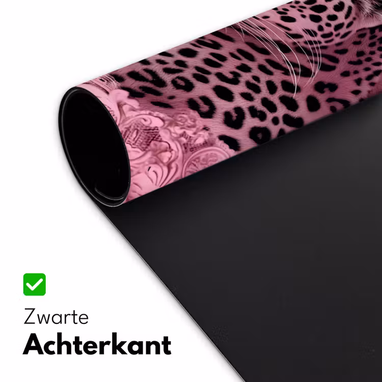 Bureau onderlegger - Panter - Luxe - Roze — 4