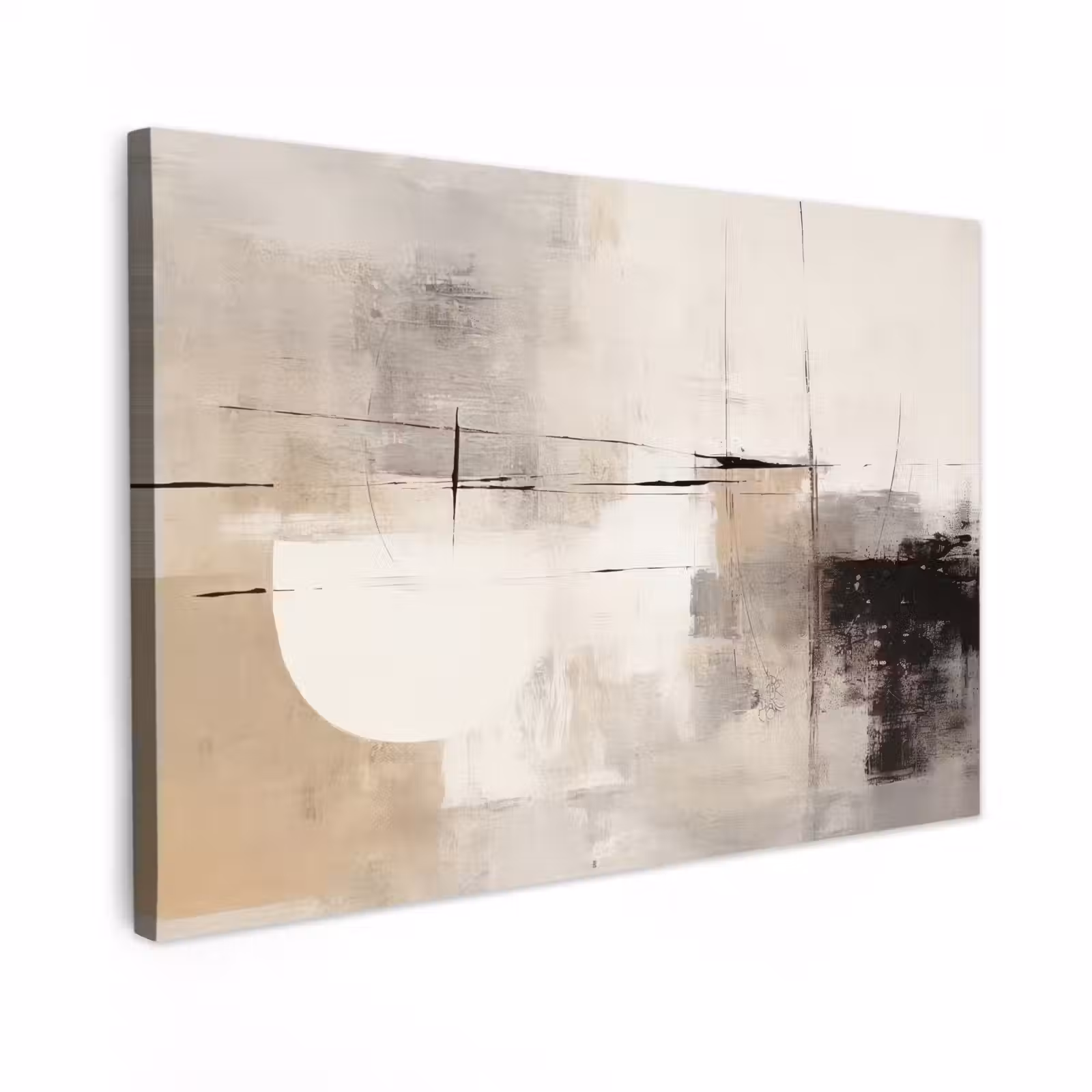 Canvas schilderij - Abstract - Kunst - Grijs — 1