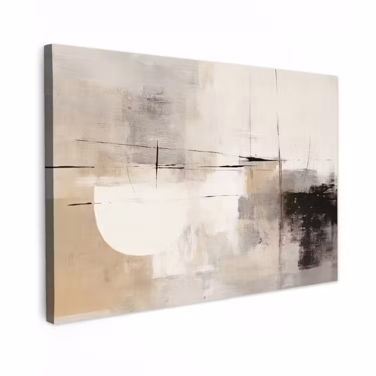 Canvas schilderij - Abstract - Kunst - Grijs — 1