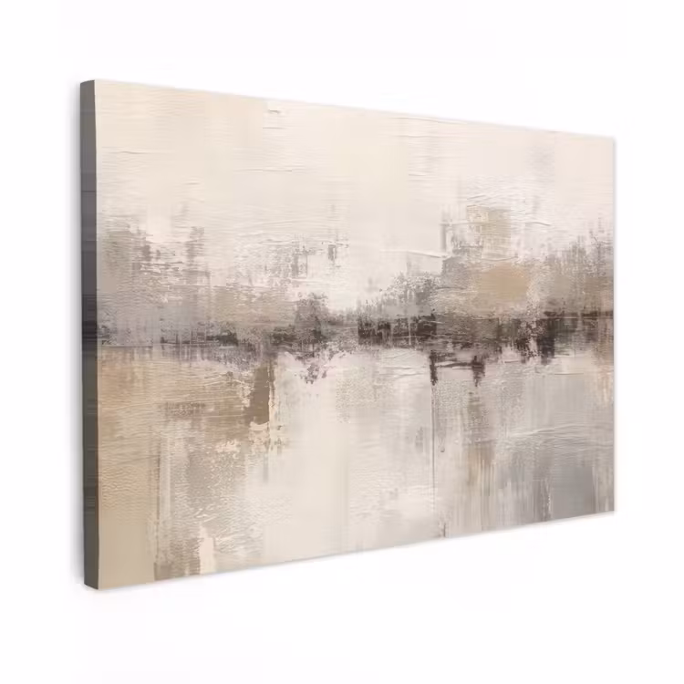 Canvas schilderij - Moderne kunst - Abstract - Beige — 1