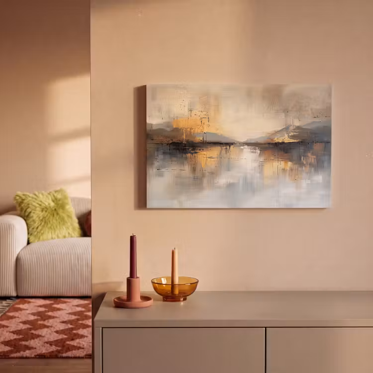 Canvas schilderij - Abstract - Modern - Beige - Aesthetic - Goud — 2