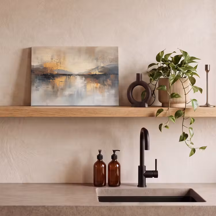 Canvas schilderij - Abstract - Modern - Beige - Aesthetic - Goud — 3