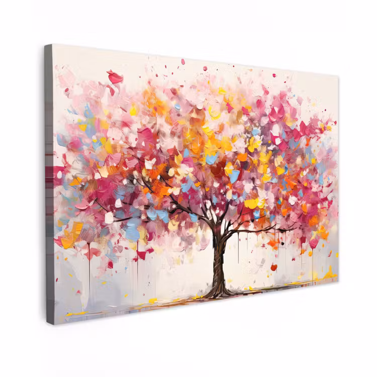 Canvas schilderij - Aquarel - Boom - Kunst - Abstract — 1