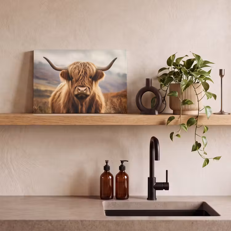 Canvas schilderij - Schotse hooglander - Landschap - Dier — 3
