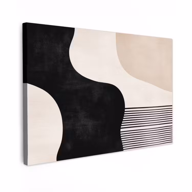 Canvas schilderij - Abstract - Japandi - Beige - Modern — 1