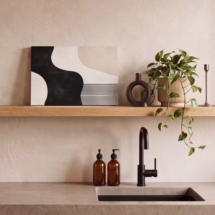 Canvas schilderij - Abstract - Japandi - Beige - Modern — 3