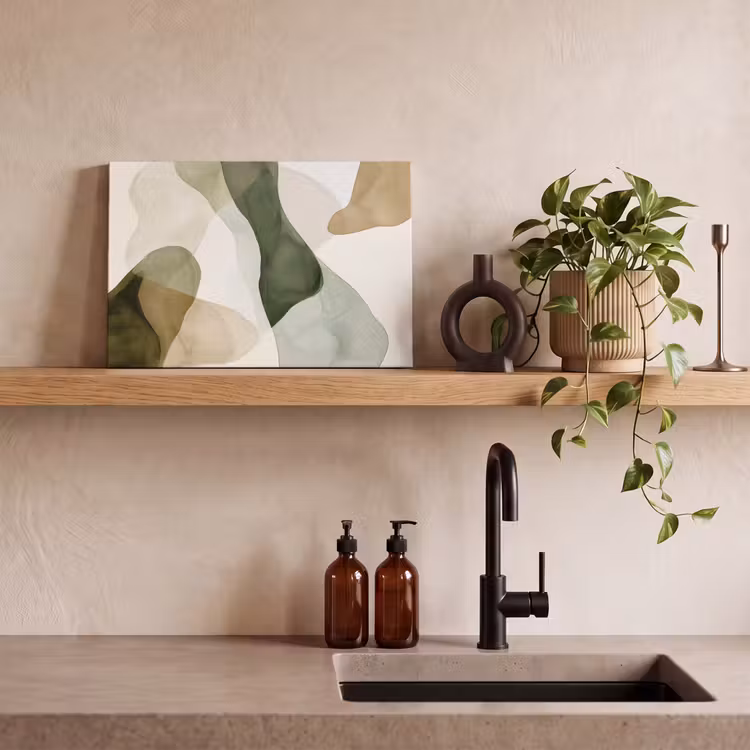 Canvas schilderij - Japandi - Abstract - Groen — 3