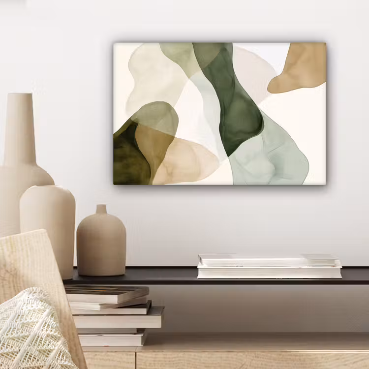 Canvas schilderij - Japandi - Abstract - Groen — 5