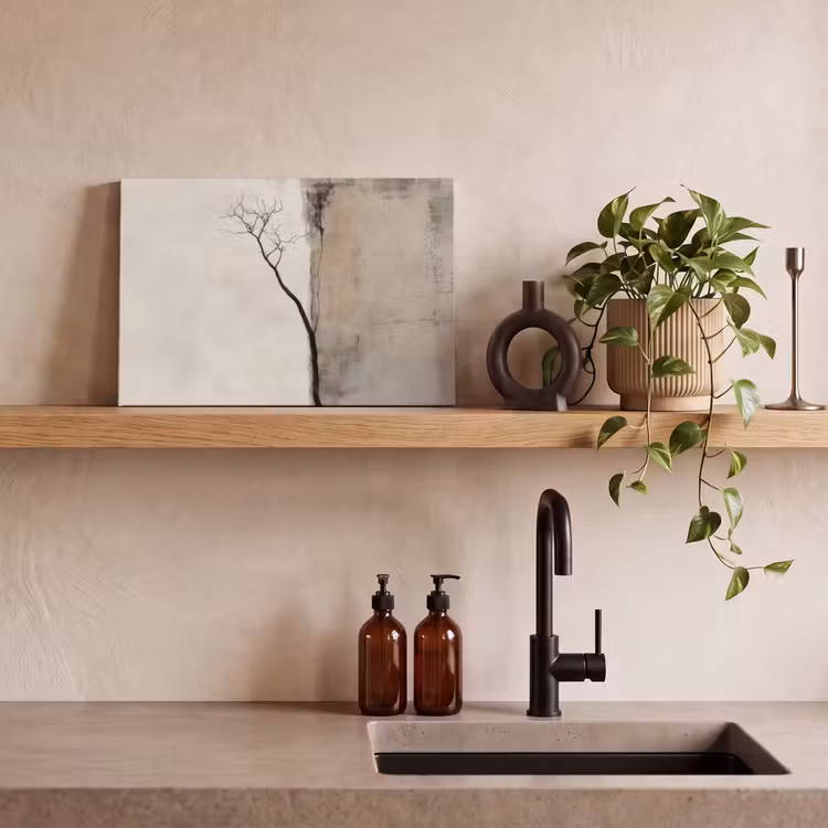 Canvas schilderij - Wabi sabi - Plant - Beige — 3