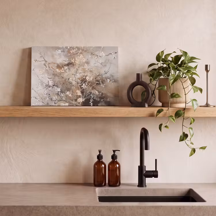 Canvas schilderij - Amandelbloesem - Kunst - Van Gogh - Beige - Abstract — 3