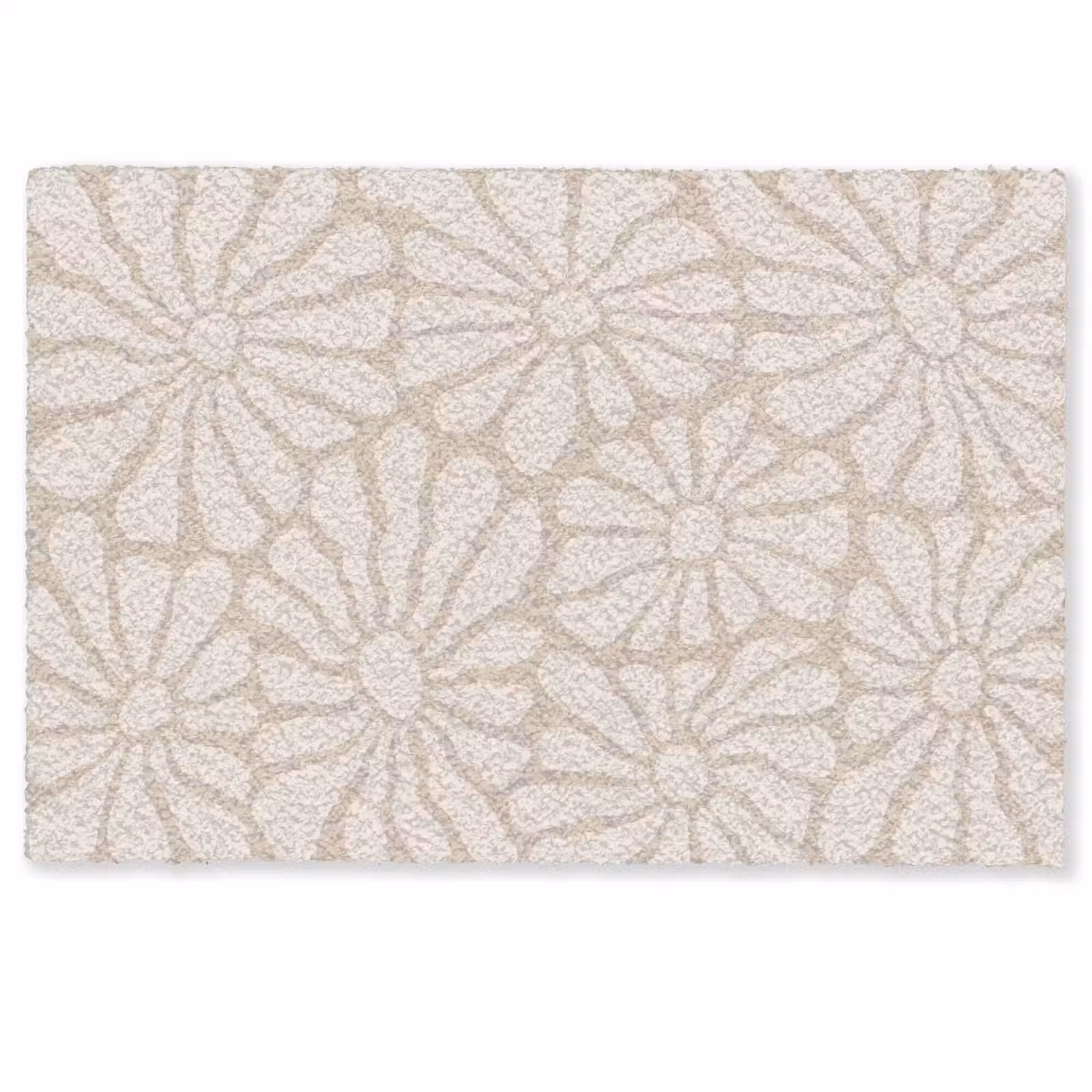 Deurmat - Bloemen - Print - Beige - Bruin - Minimalistisch — 1