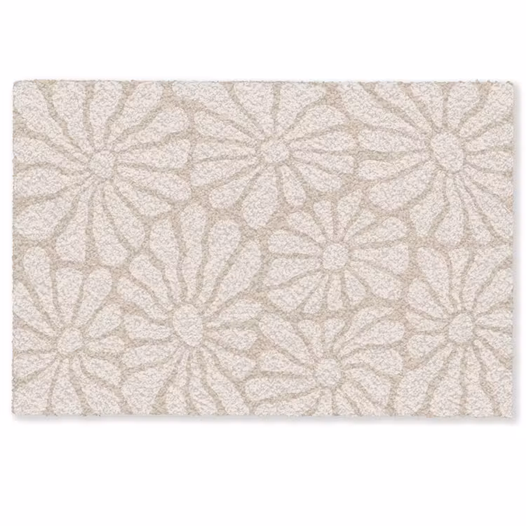 Deurmat - Bloemen - Print - Beige - Bruin - Minimalistisch — 1